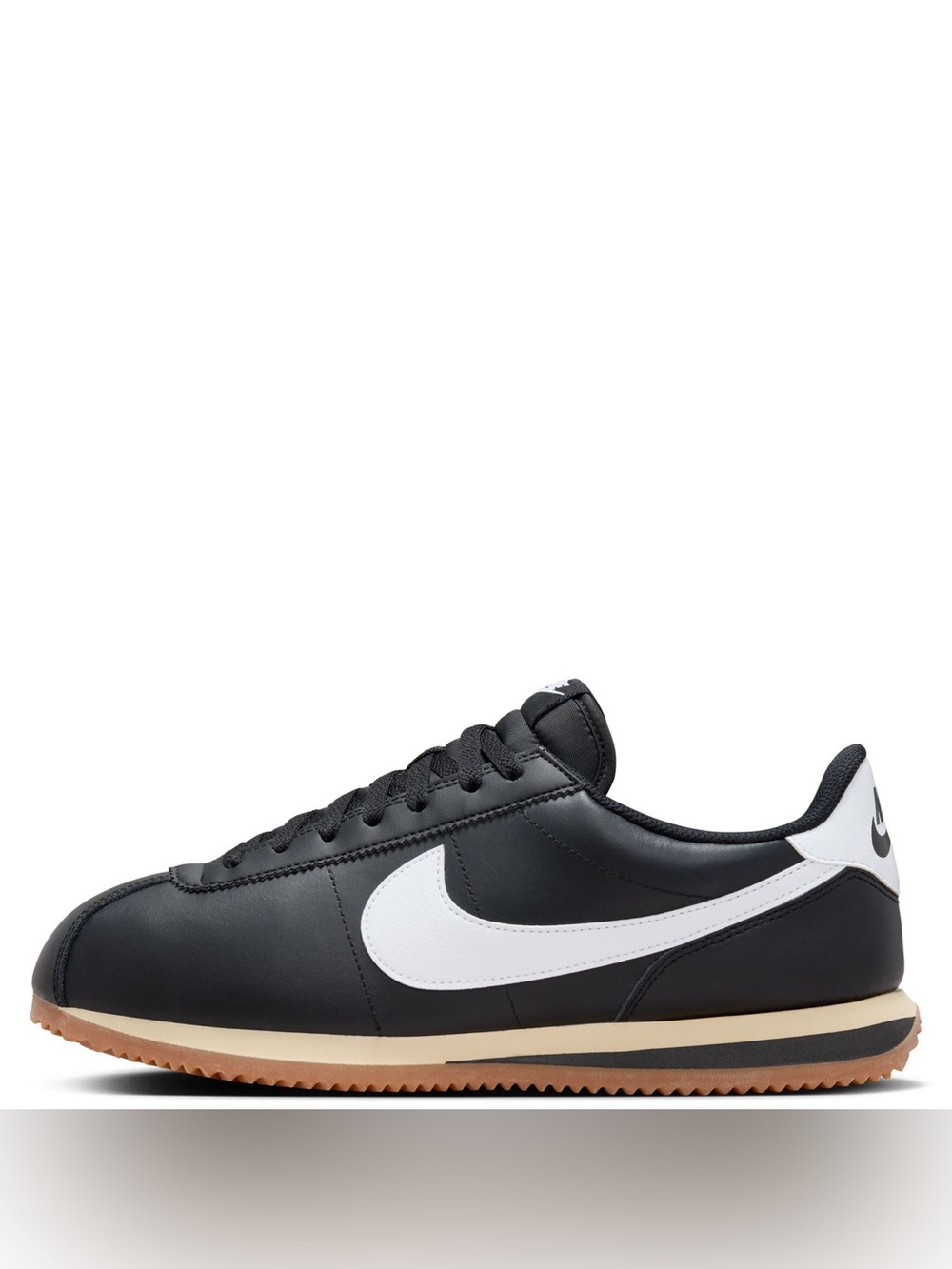 NIKE CORTEZ LEATHER Men – Black/White-gum Med Brown-sesame sz 10